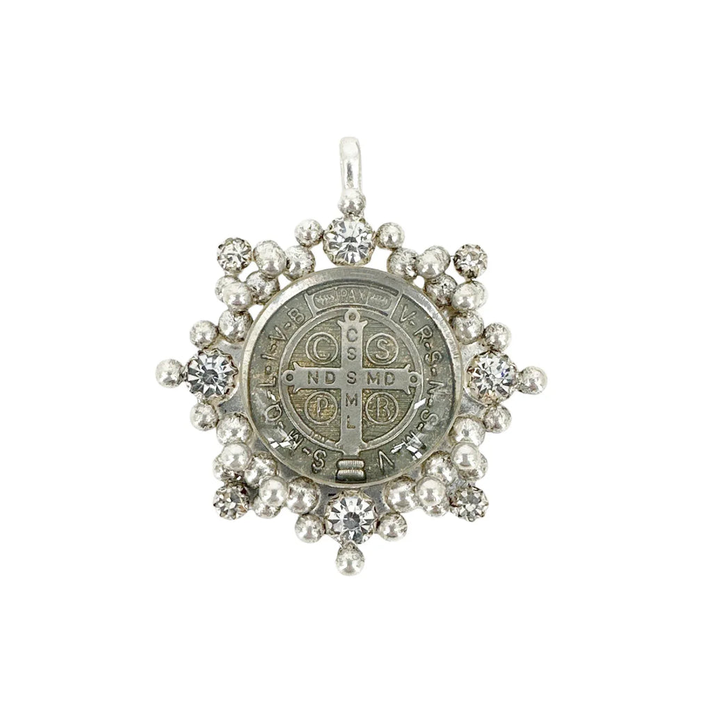 VIRGINS SAINTS & ANGELS VSA Cloister San Benito Medallion in Silver - flyKAMP