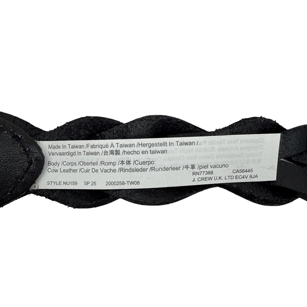 MADEWELL Braided Belt in True Black XXS-S - flyKAMP