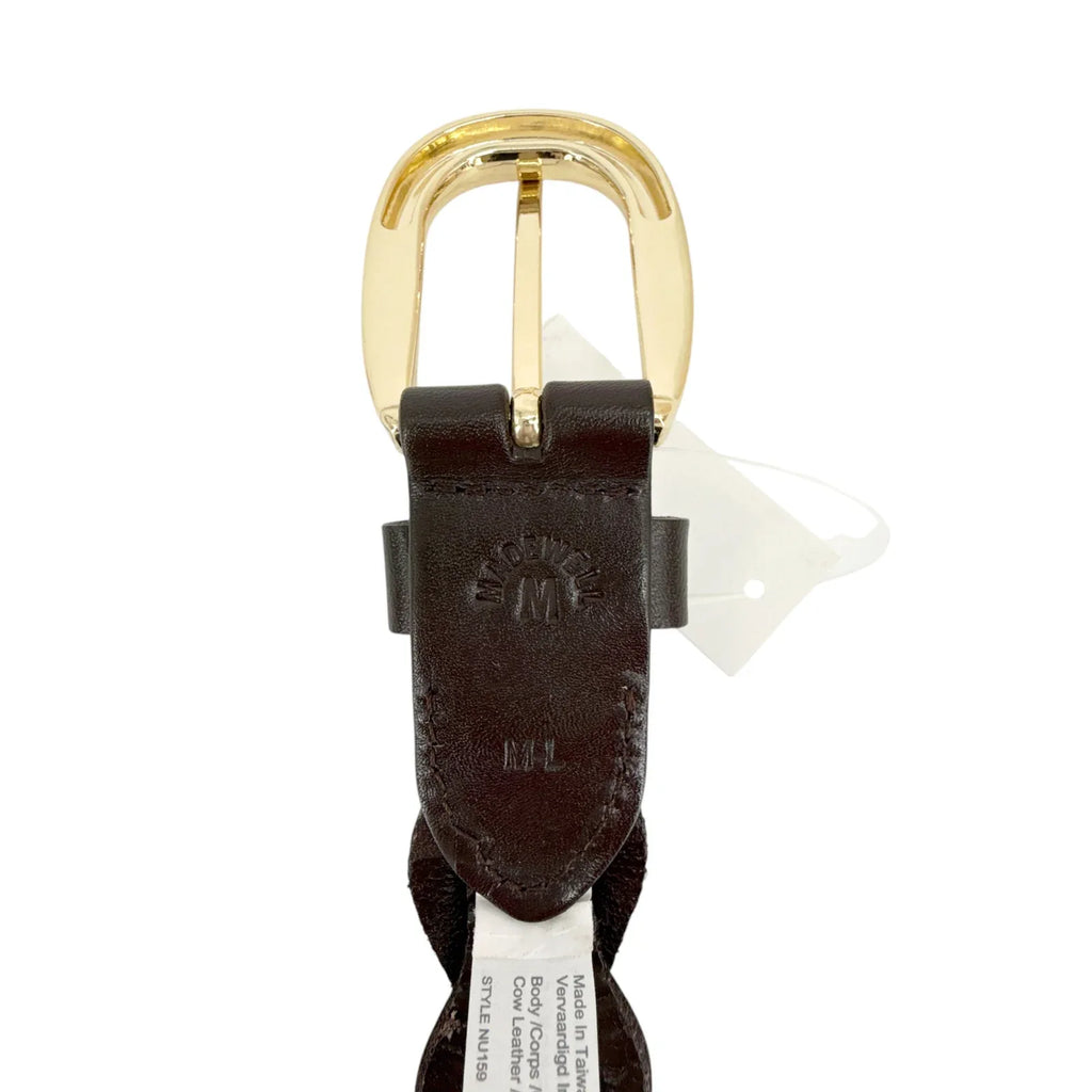 MADEWELL Braided Belt in Dark Carob M-L - flyKAMP