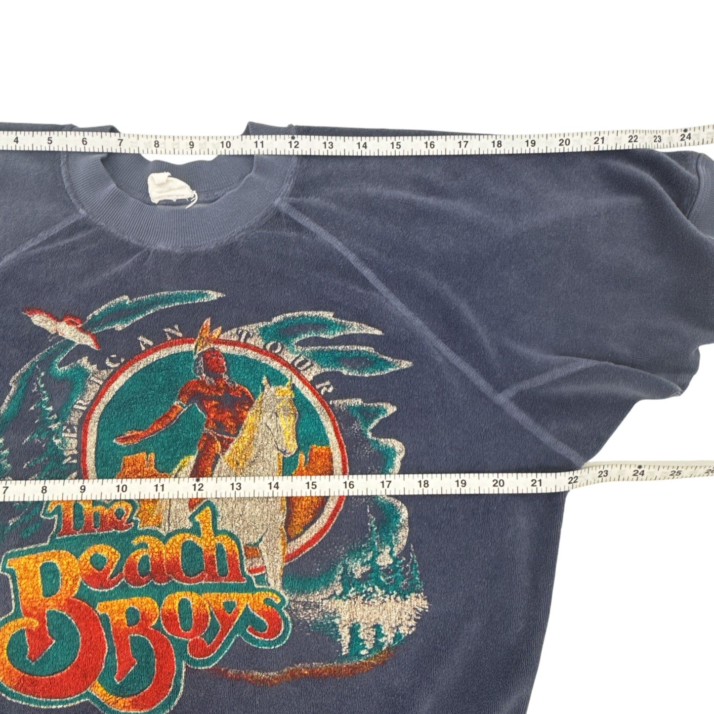 MADEWORN The Beach Boys Terrycloth Short Sleeve Sweatshirt S