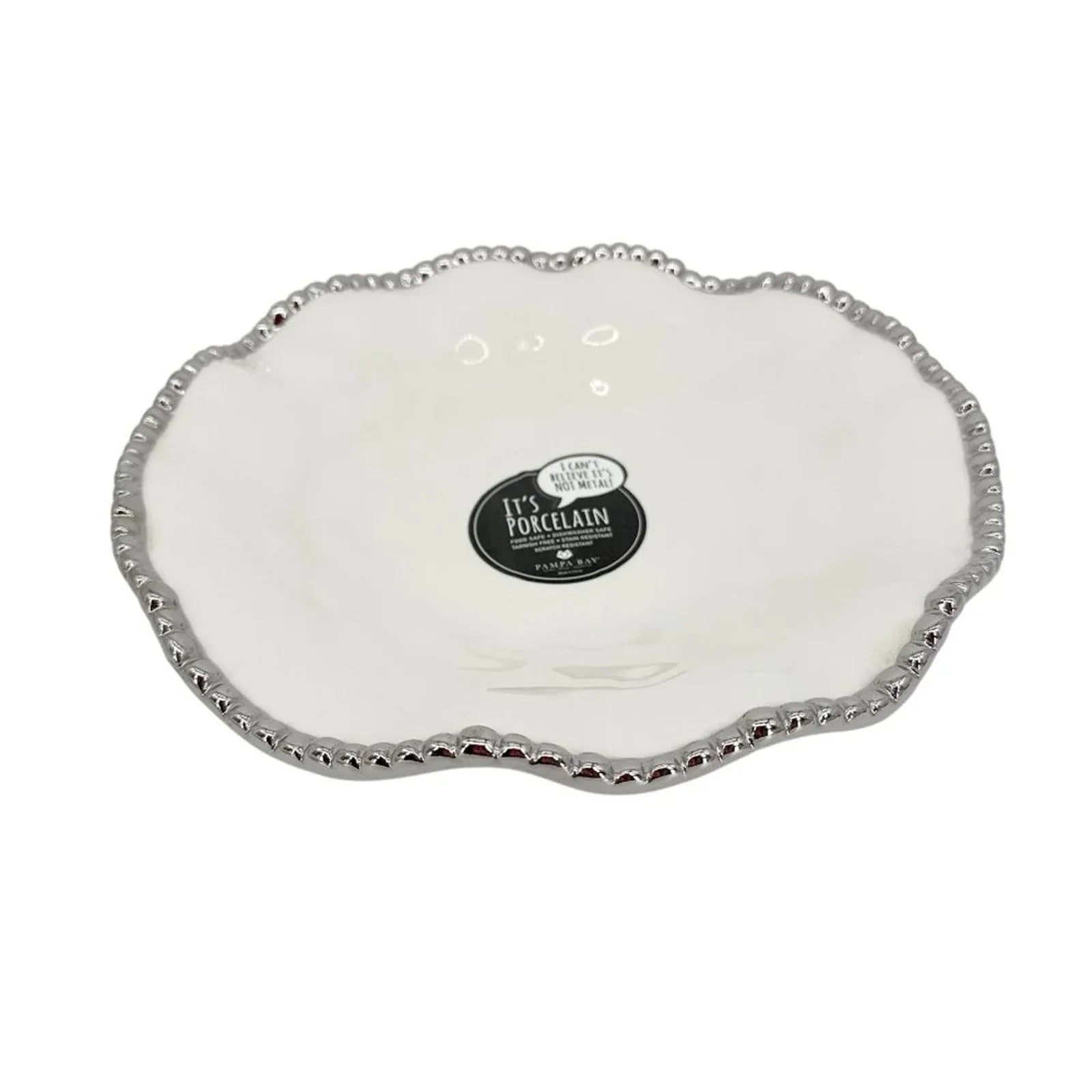 PAMPA BAY Salerno Round Serving Piece | Silver - flyKAMP