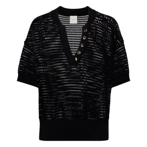VARLEY Callie Knit Top in Black XS