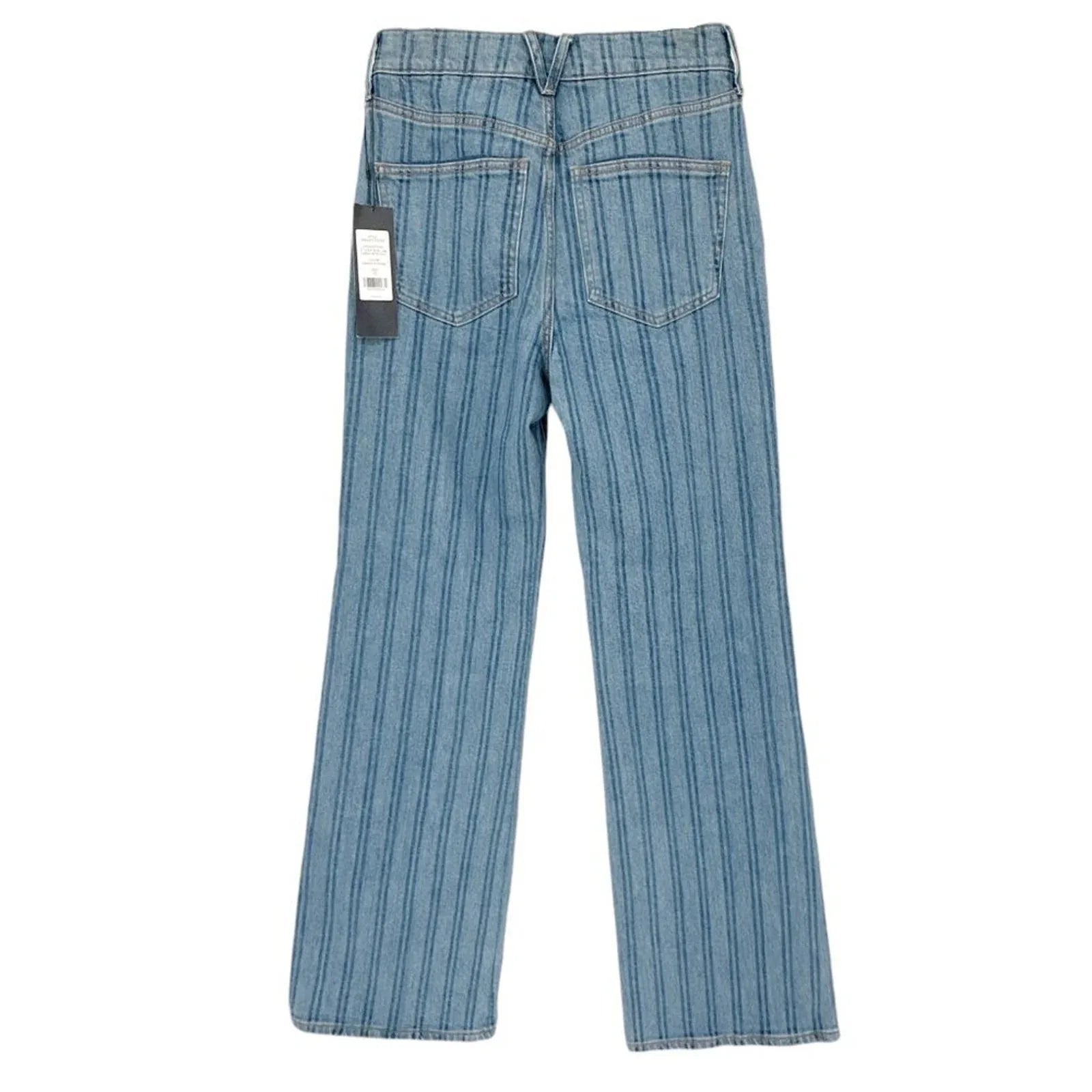 VERONICA BEARD Crosbie Striped Loafer Length Wide Leg Jean 26 - flyKAMP