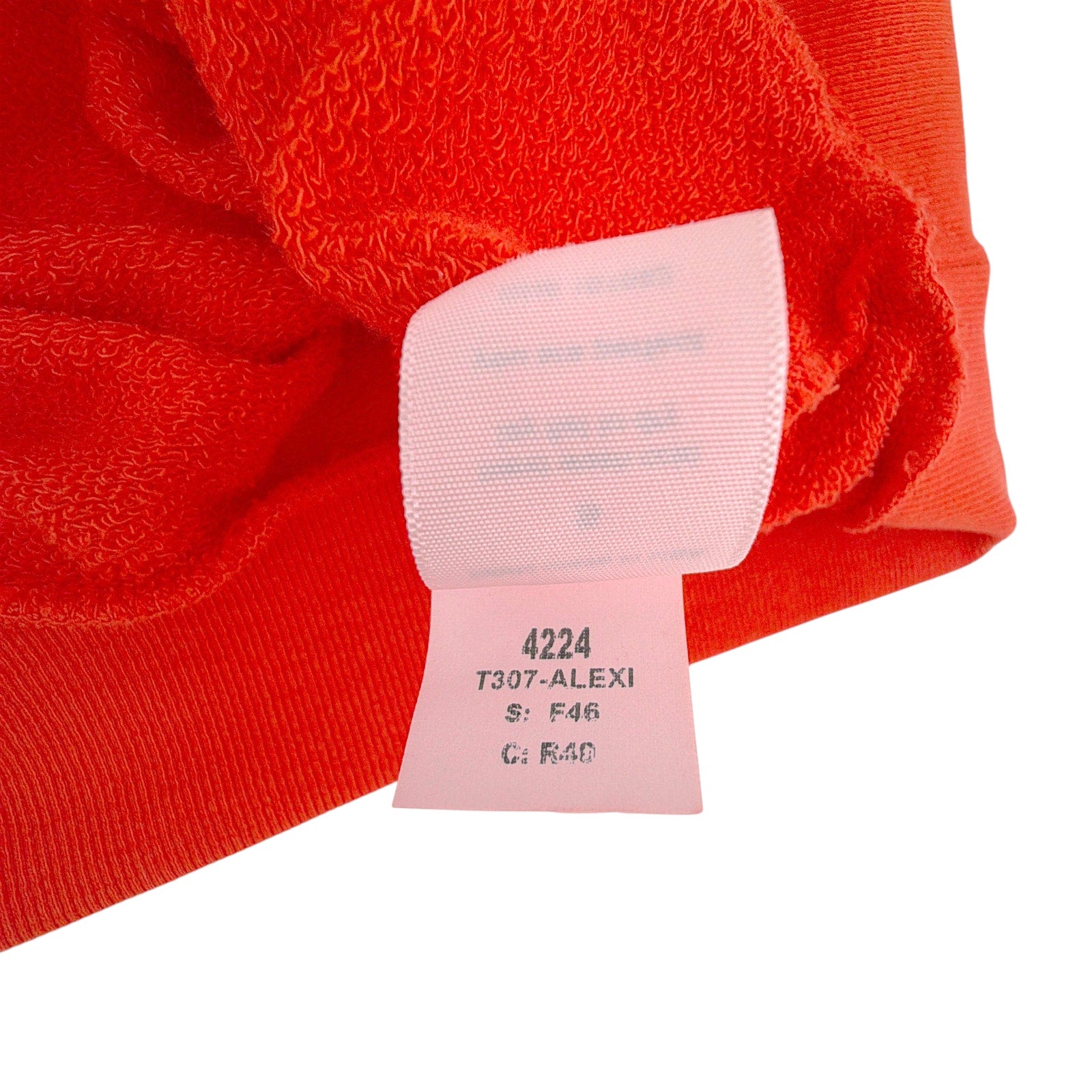 PERFECTWHITETEE Alexi French Terry Sweatshirt in Tomato S perfectwhitetee