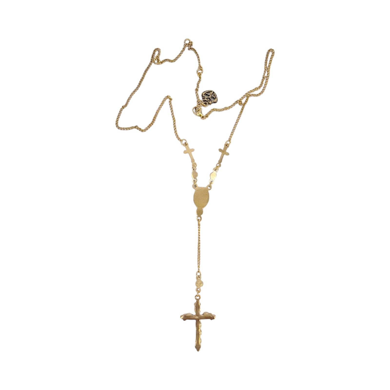 VIRGINS SAINTS & ANGELS VSA Maddie Rosary Necklace in Gold & Burgundy Virgins Saints & Angels