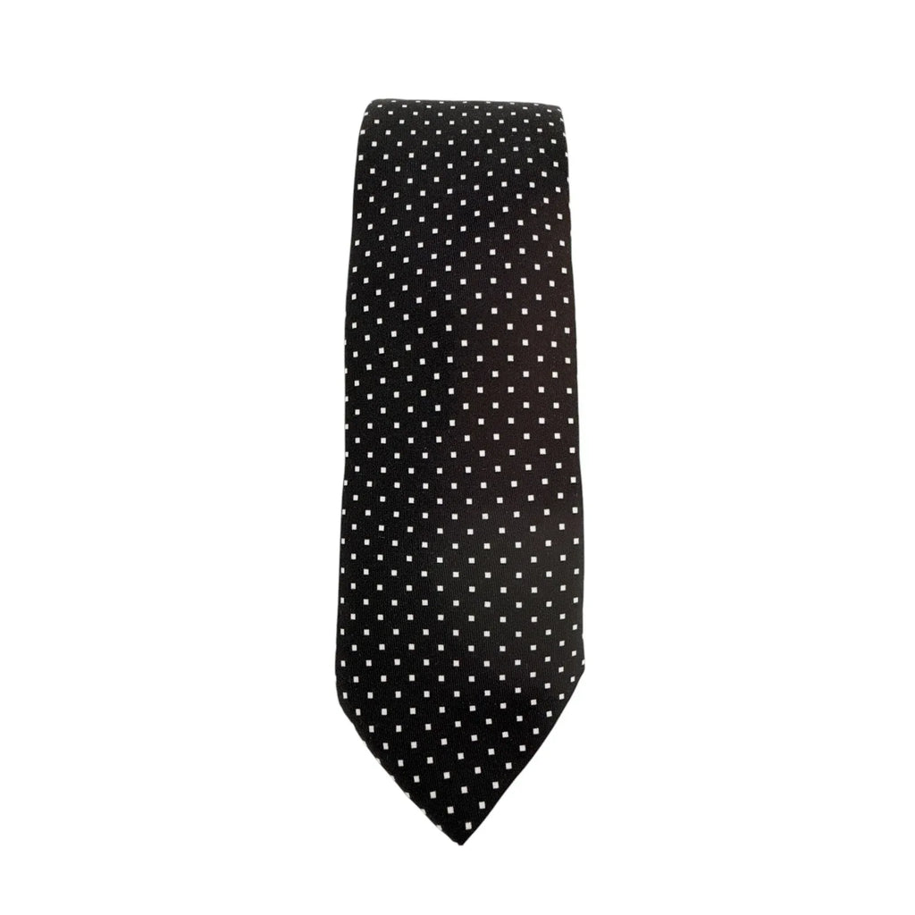 SAKS FIFTH AVENUE Silk Tie in Black & White - flyKAMP