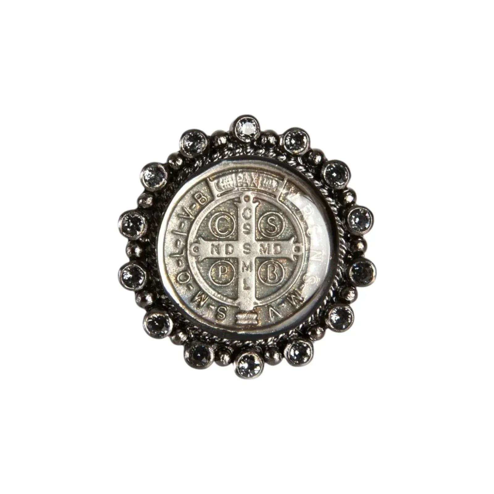VIRGINS SAINTS & ANGELS VSA Vintage San Benito Ring Sterling Silver Gunmetal 6 - flyKAMP