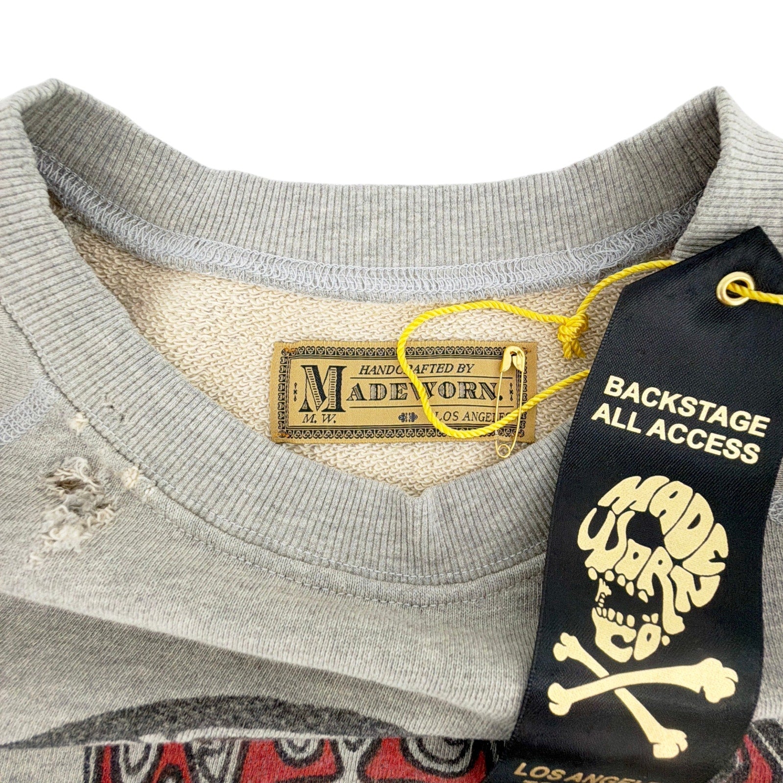 MADEWORN Grateful Dead Sugar Magnolia Shrunken Sweatshirt in Heather M Madeworn