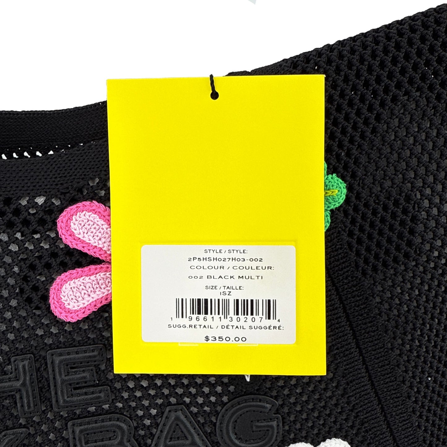 MARC JACOBS The Daisy Crochet Sack Bag in Black