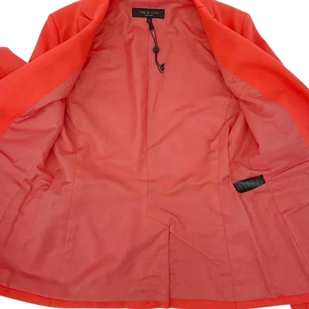 RAG & BONE Lexington Twill Blazer in Bright Pink 2 - flyKAMP