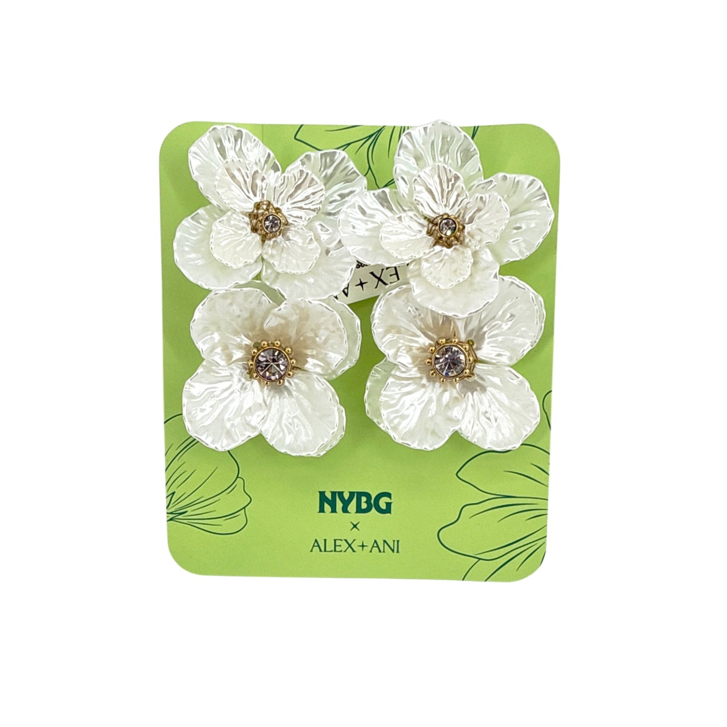 ALEX+ANI New York Botanical Garden Poppy Statement Earrings
