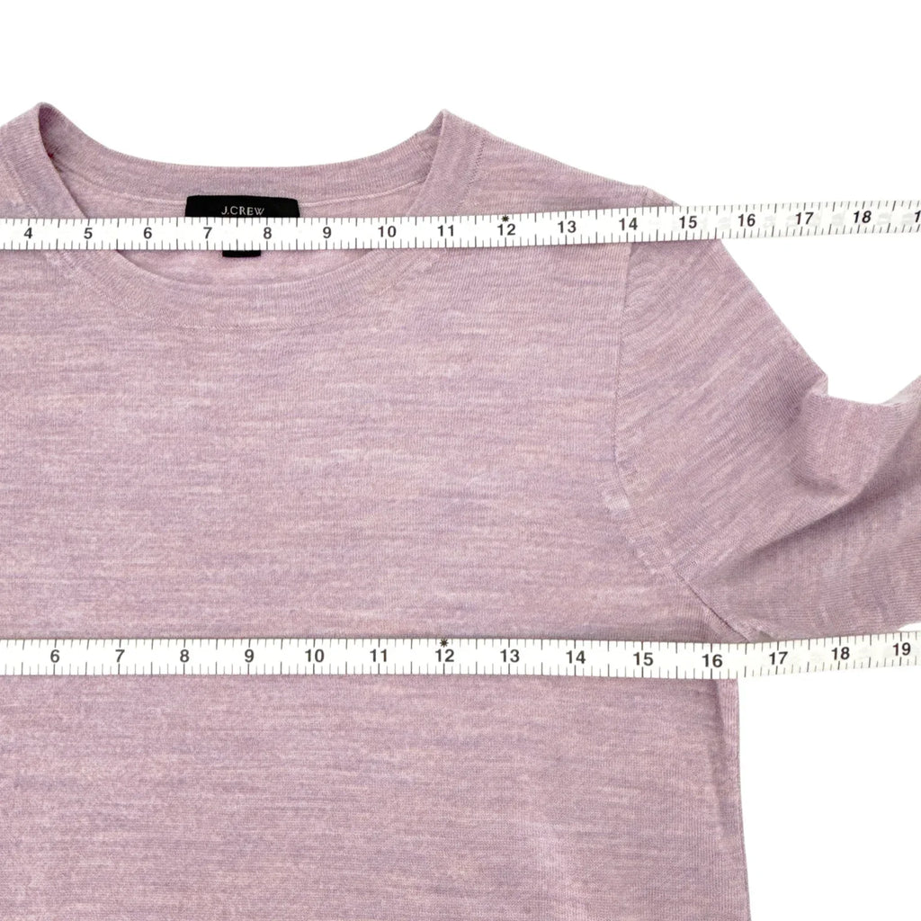 J.CREW Margot Crewneck Sweater in Faded Lavender Multi Heather XS - flyKAMP