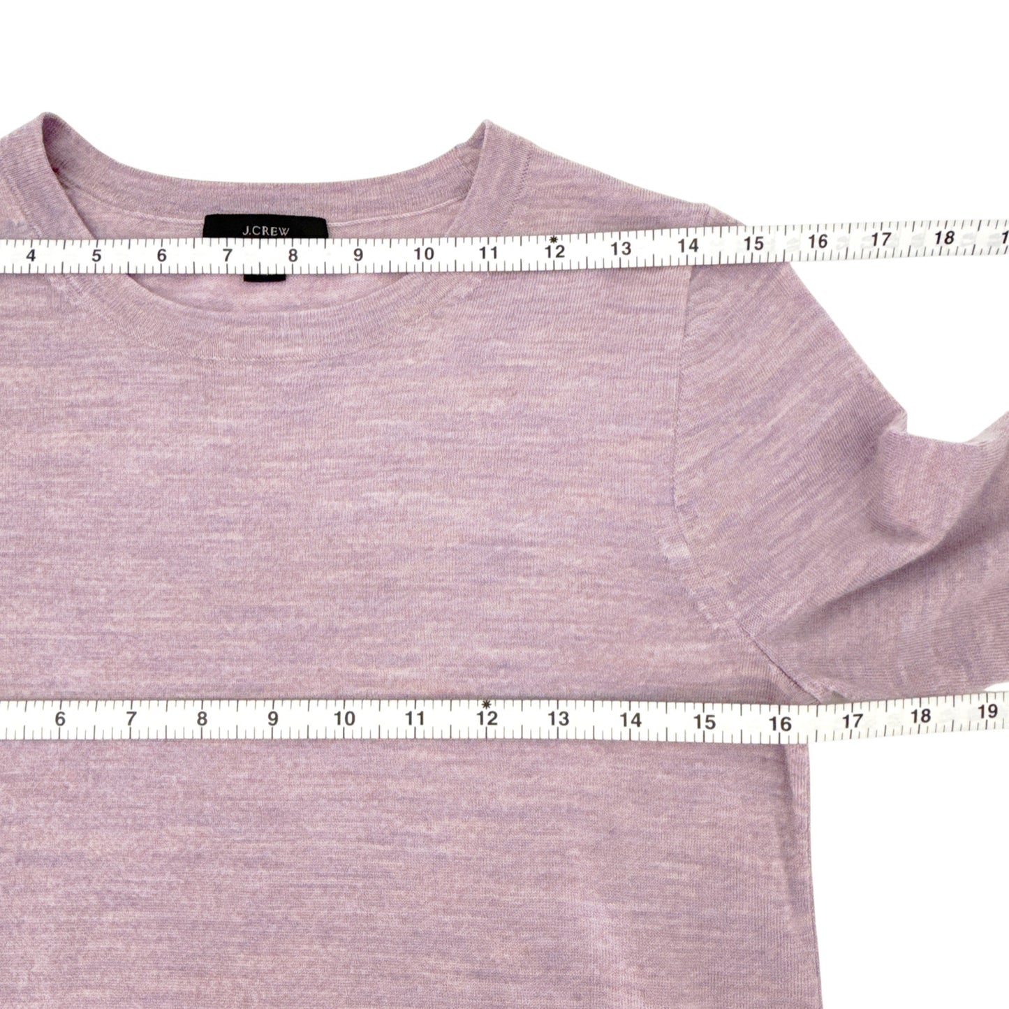 J.CREW Margot Crewneck Sweater in Faded Lavender Multi Heather XS