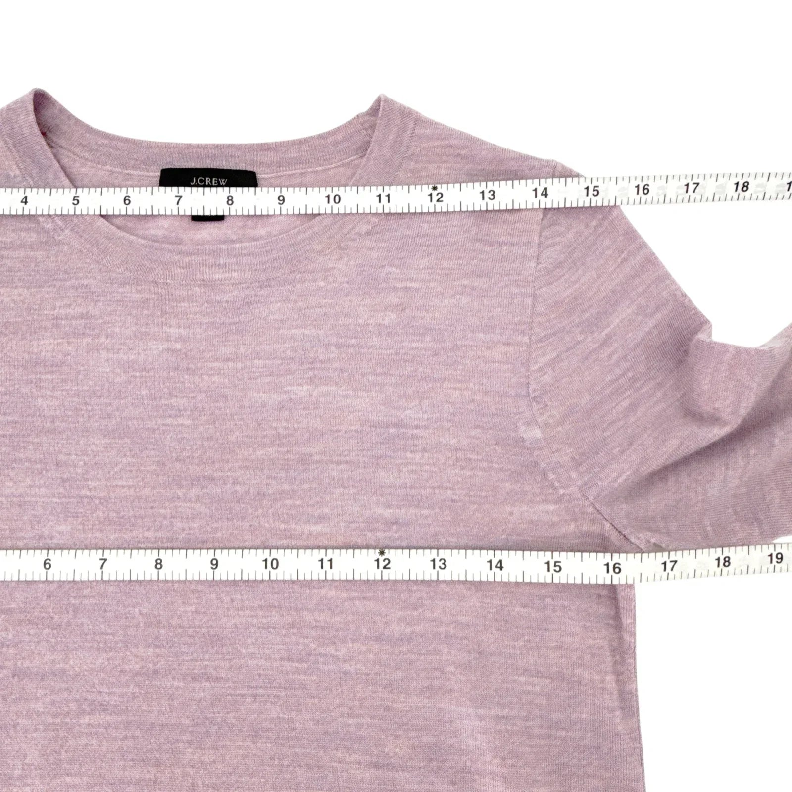 J.CREW Margot Crewneck Sweater in Faded Lavender Multi Heather XS - flyKAMP