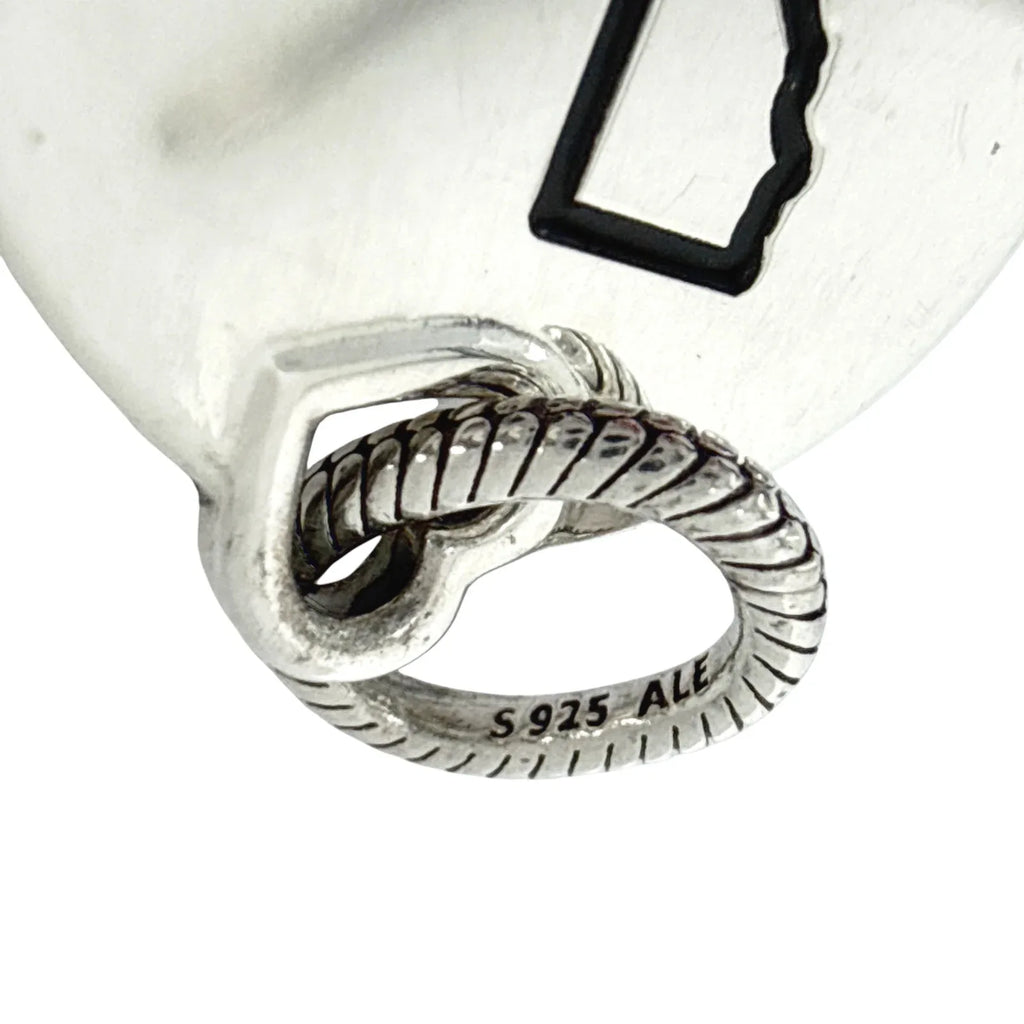 PANDORA California State Round Dangle Pendant Charm in Silver - flyKAMP