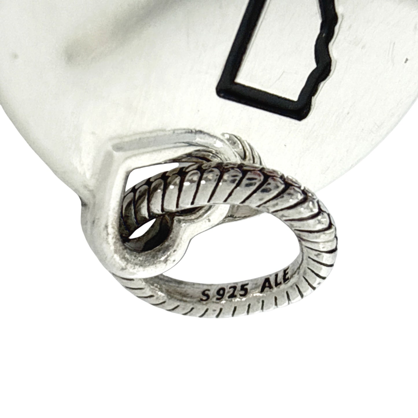 PANDORA California State Round Dangle Pendant Charm in Silver