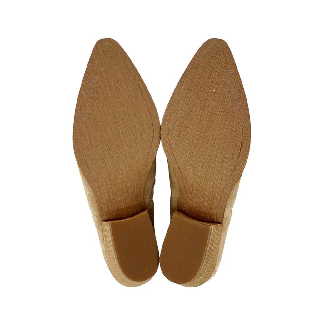 SAM EDELMAN Walton Suede Bootie in Oatmeal 6.5 - flyKAMP