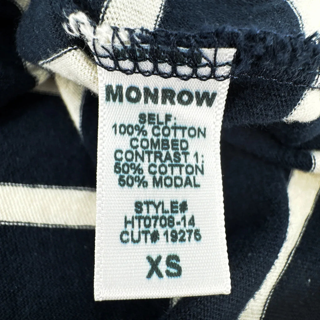 MONROW Stripe Tee in Navy & Cream XS - flyKAMP