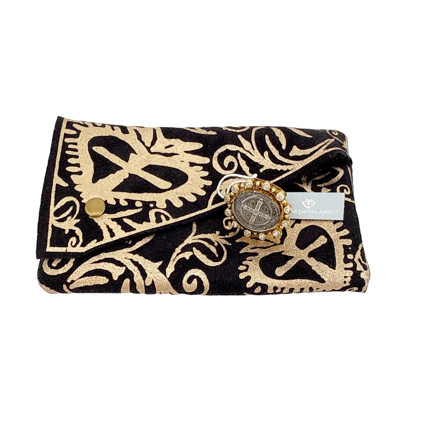 VIRGINS SAINTS & ANGELS Vintage San Benito Ring Gold Plated Sterling Silver 7