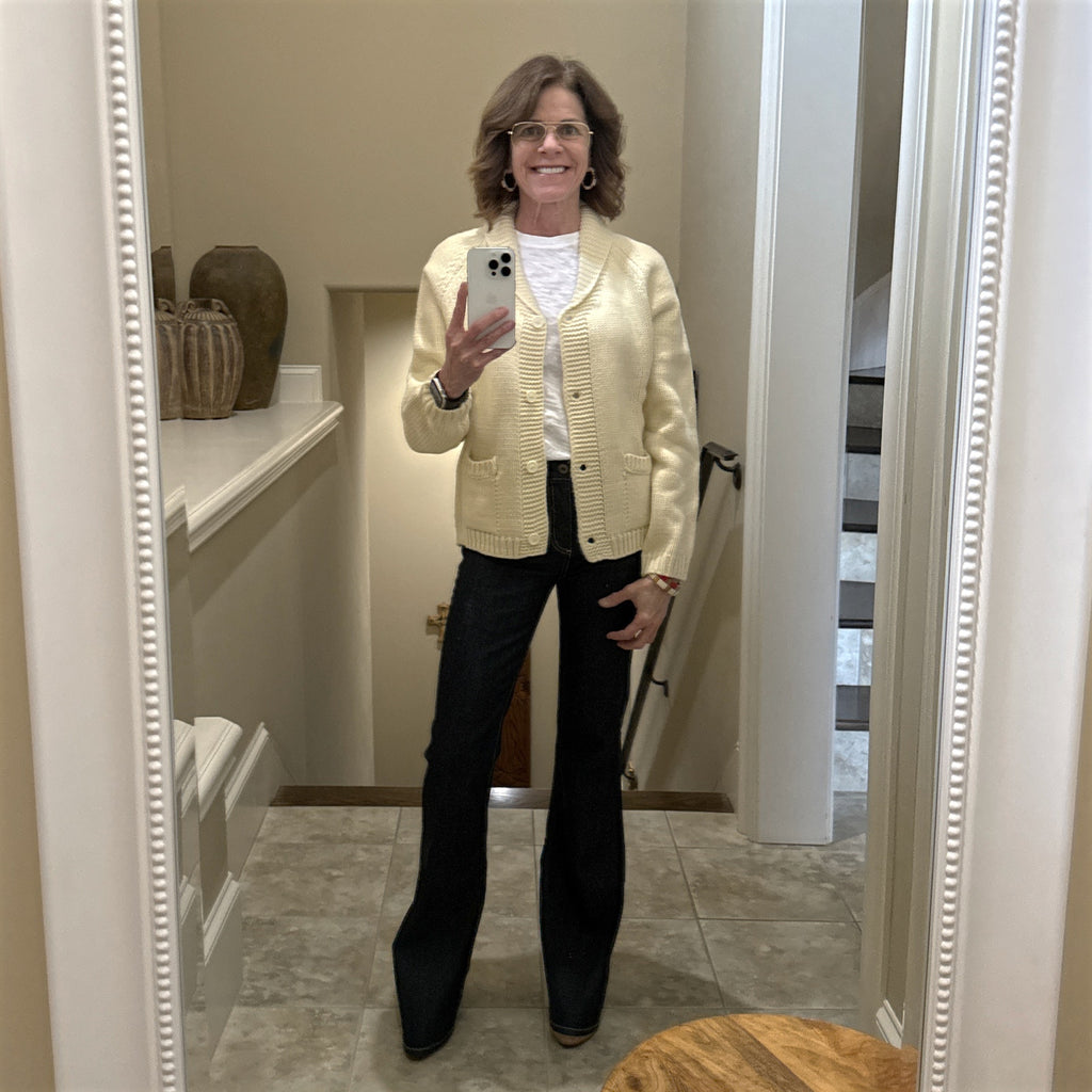 TORY BURCH Icon Enamel Hoop Earrings in Tory Gold / New Ivory / Black Tory Burch