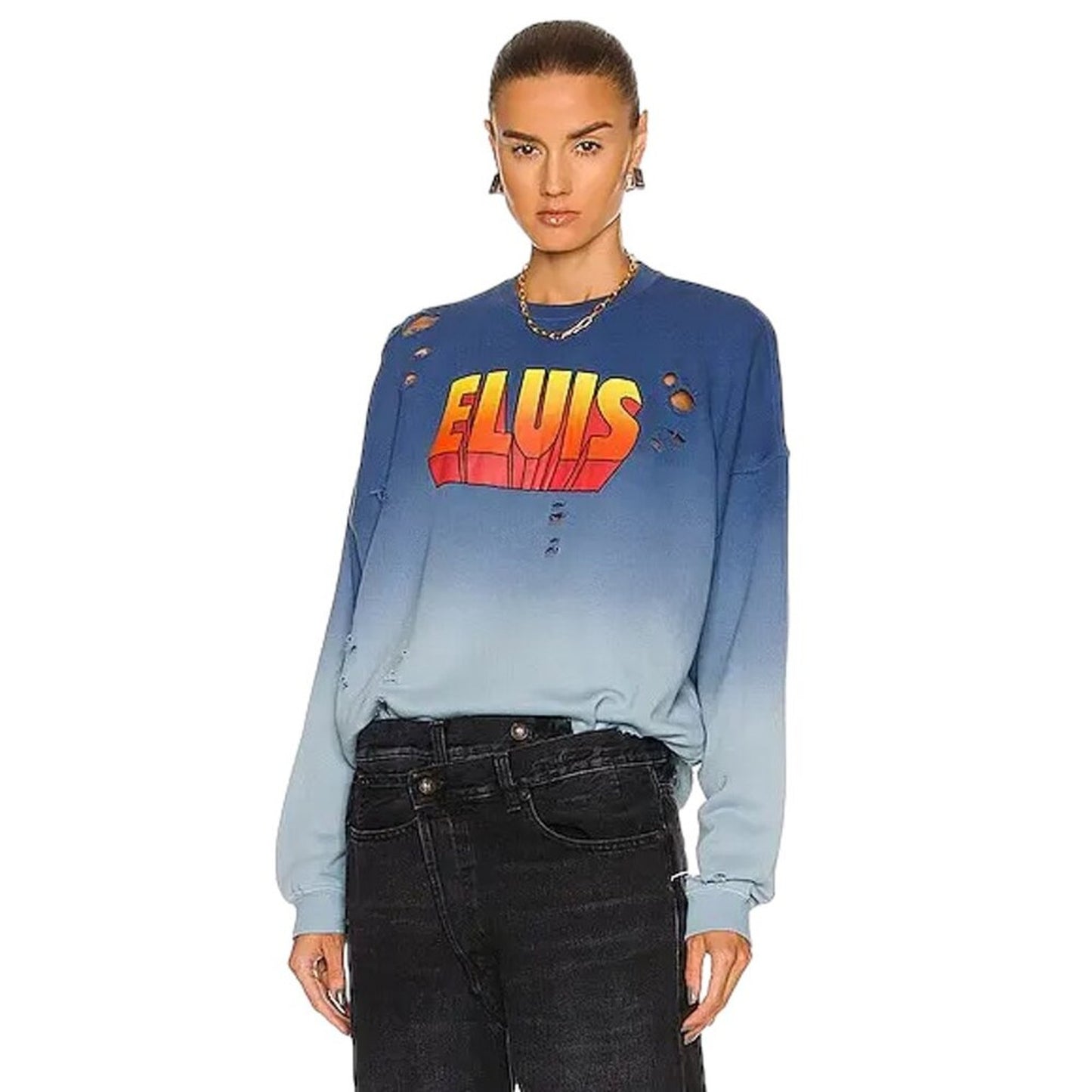 R13 Oversized Elvis Crewneck Sweatshirt XXS