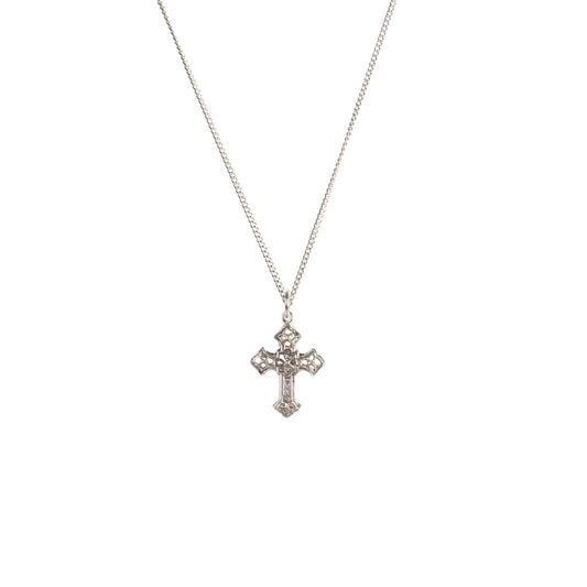 VIRGINS SAINTS & ANGELS VSA Basilica Cross Charm Necklace in Silver