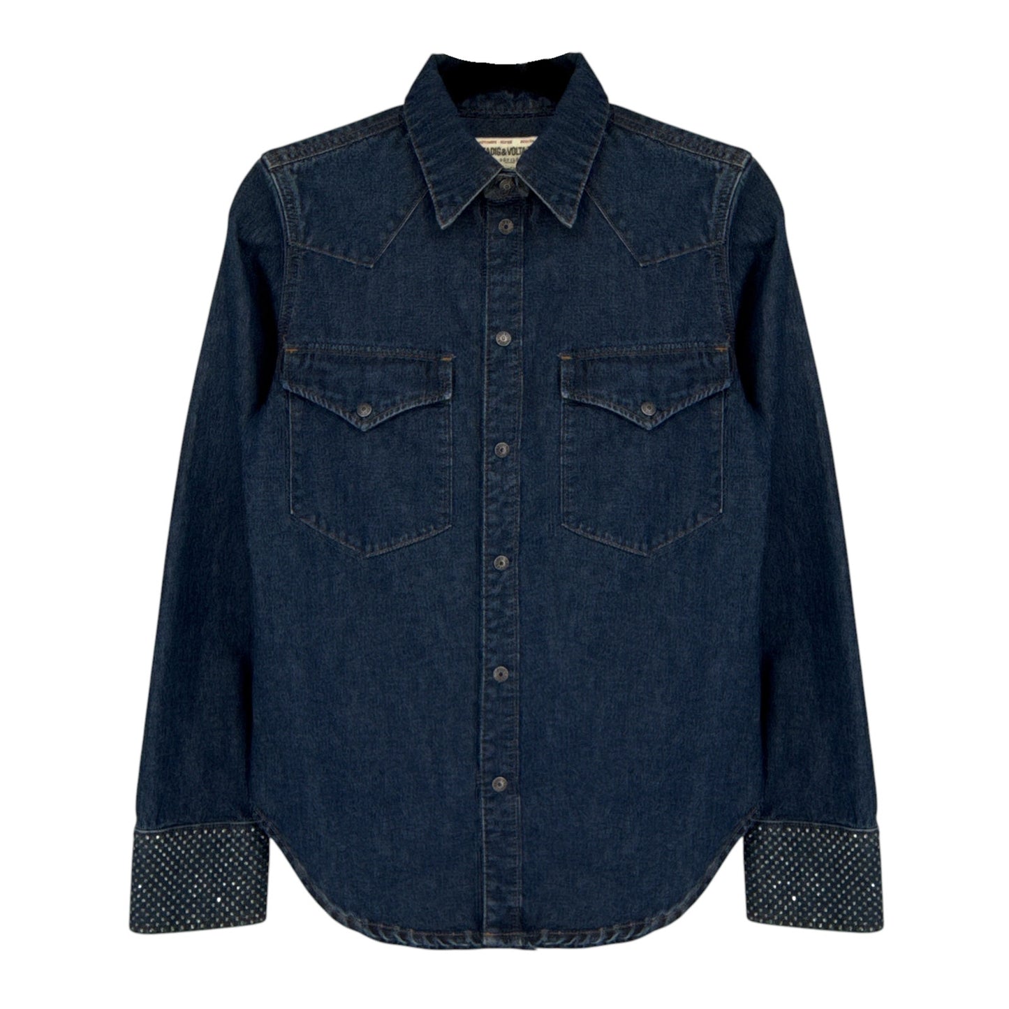 ZADIG & VOLTAIRE Thelma Eco Strass Denim Shirt S