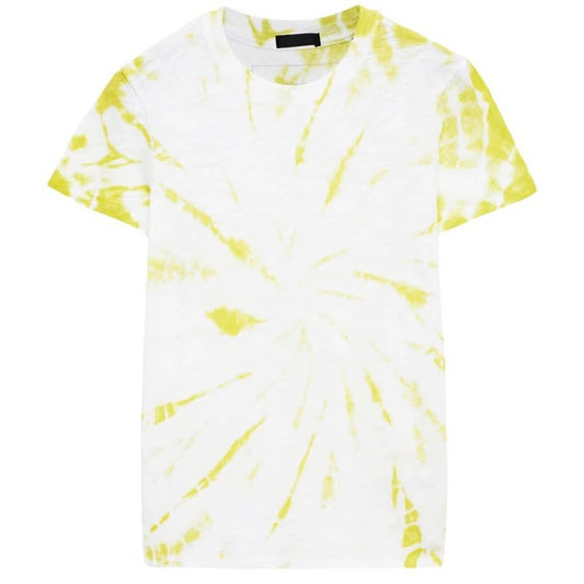 ATM Anthony Thomas Melillo Slub Jersey Schoolboy Crew Neck Tee Canary Tie Dye XS