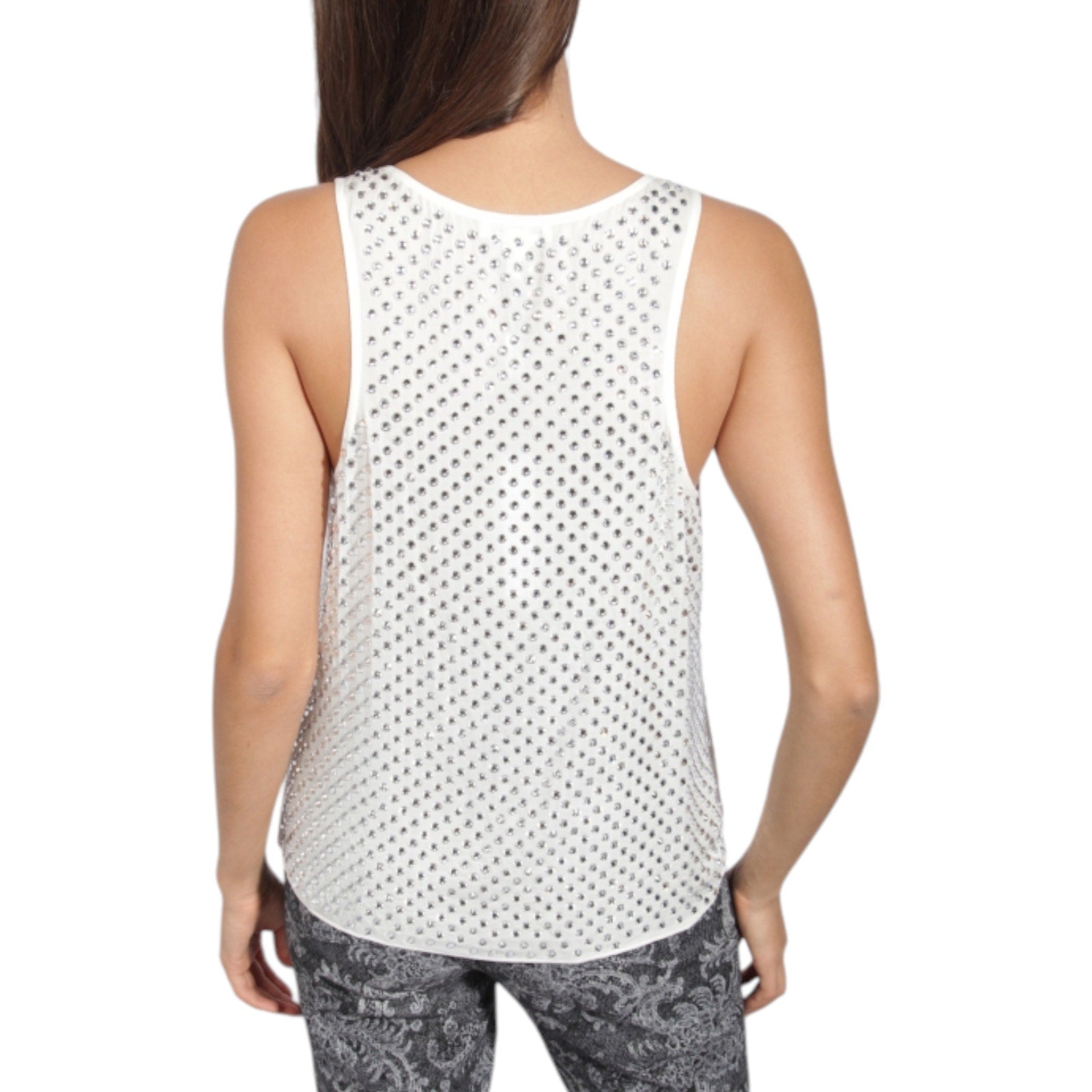 MARC JACOBS Rhinestone Embellished Tank Top S Marc Jacobs