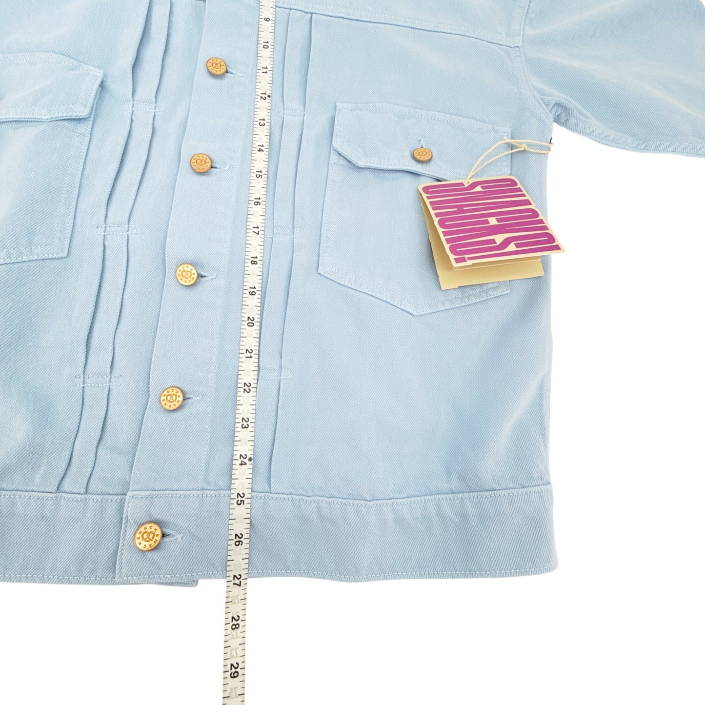 MOTHER Denim SNACKS! The Big Bite Jacket in Blue Barrymore XS