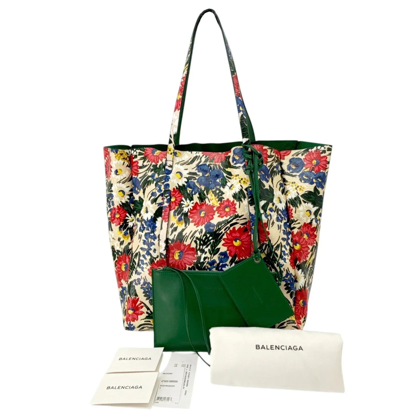BALENCIAGA Everyday Floral Leather Tote Bag - flyKAMP