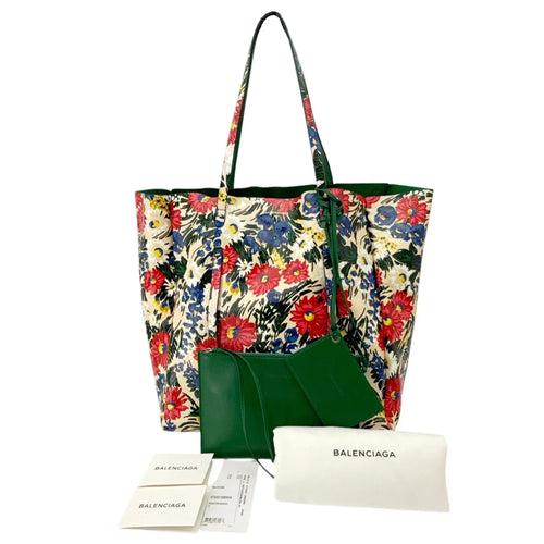 BALENCIAGA Everyday Floral Leather Tote Bag - flyKAMP