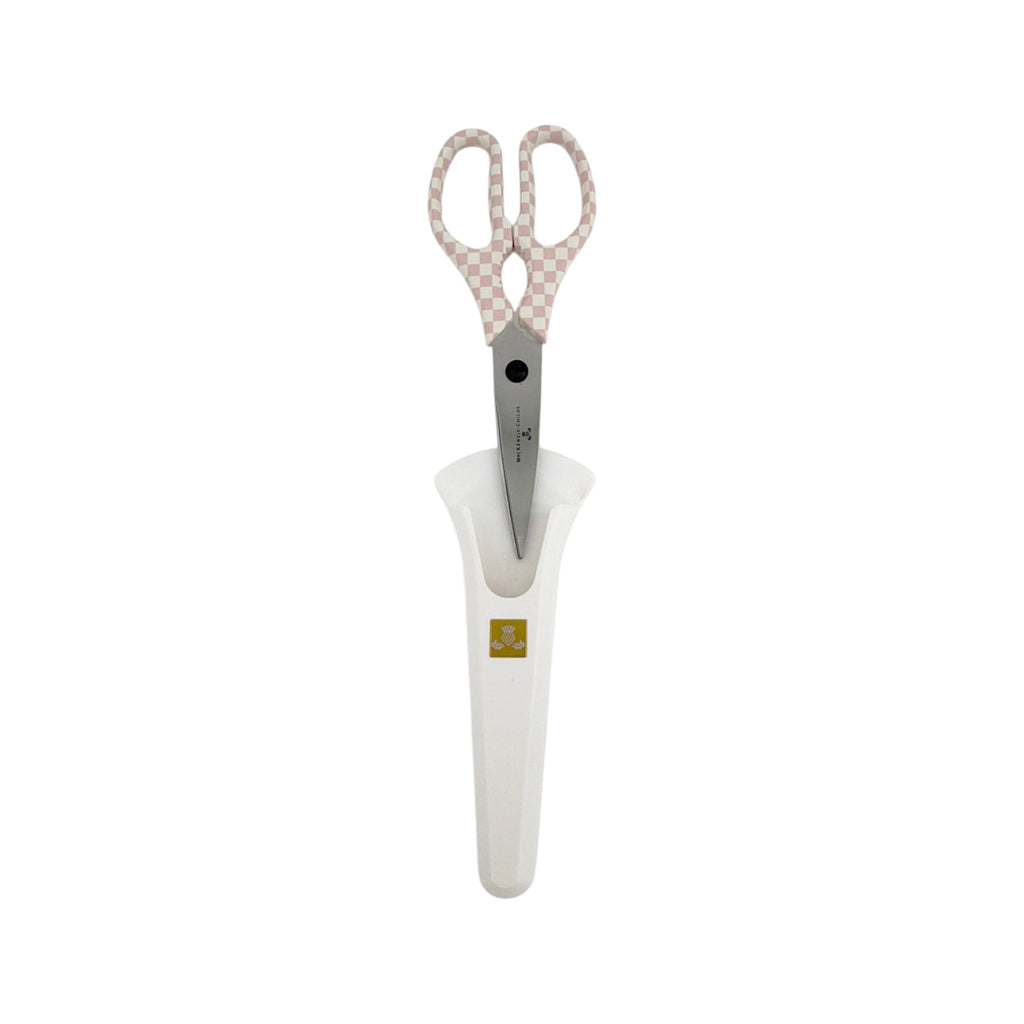 MACKENZIE-CHILDS Check Kitchen Shears in Pink & White Check Mackenzie-Childs