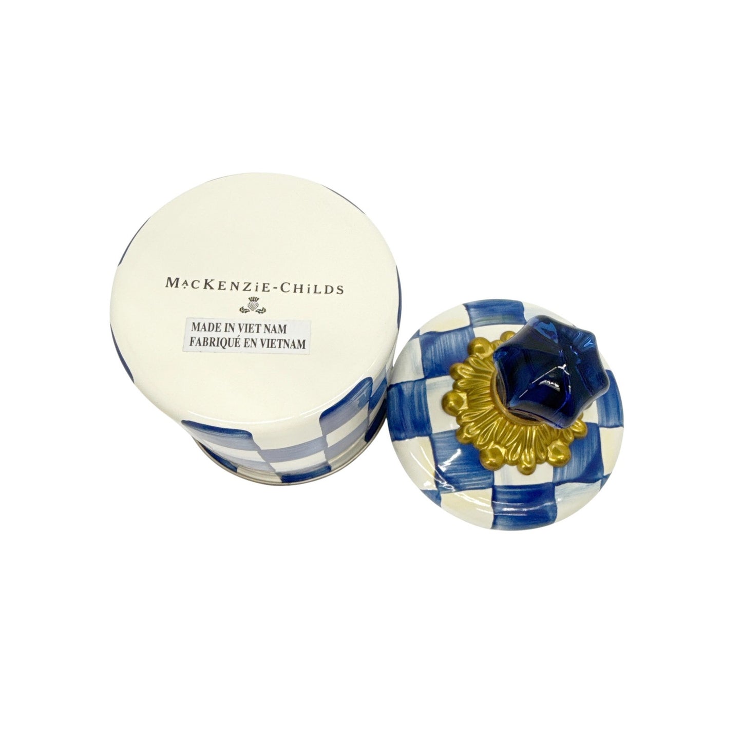 MACKENZIE-CHILDS Royal Check Canister Mini