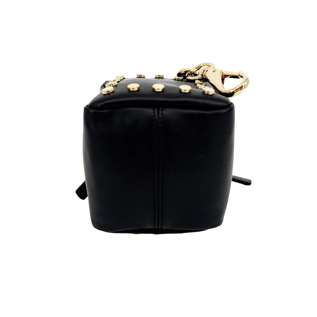 GIVENCHY Pandora Cube Pouch Charm Leather Bag in Black - flyKAMP