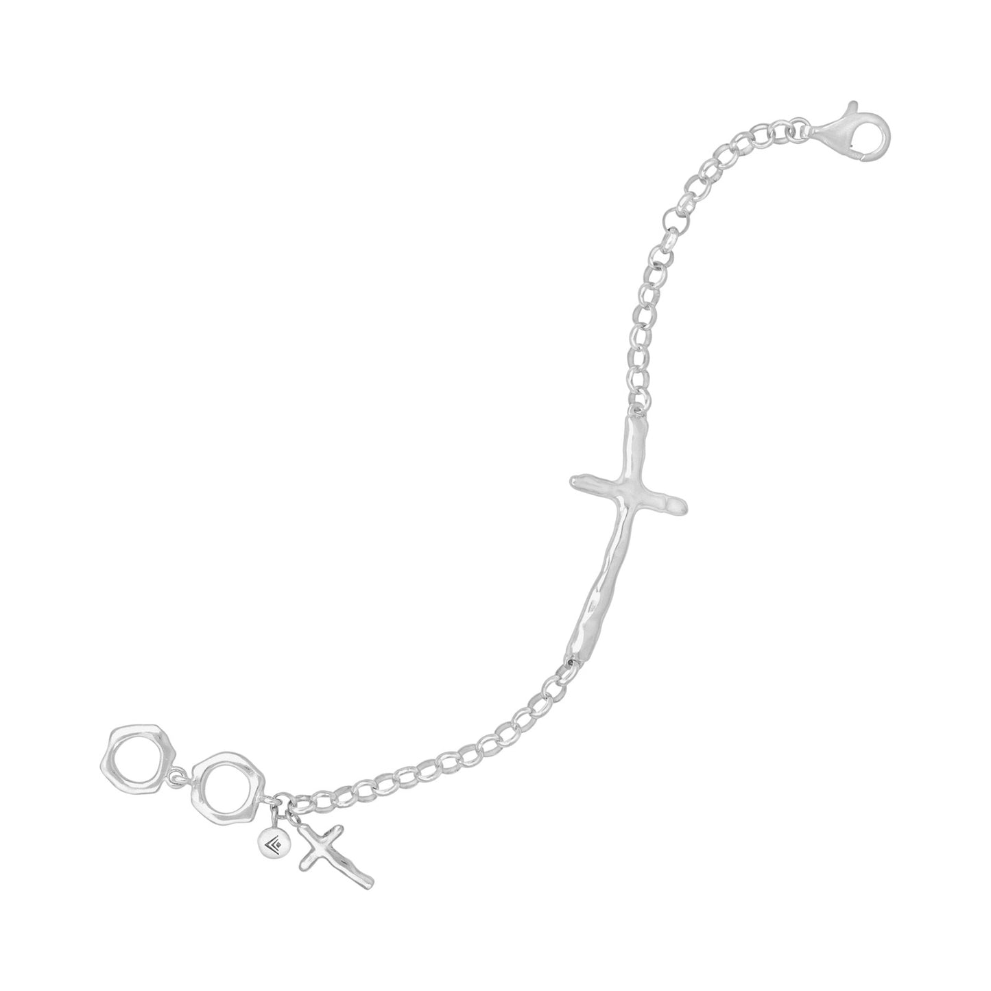 SILPADA 'In Good Faith' Cross Bracelet in Sterling Silver
