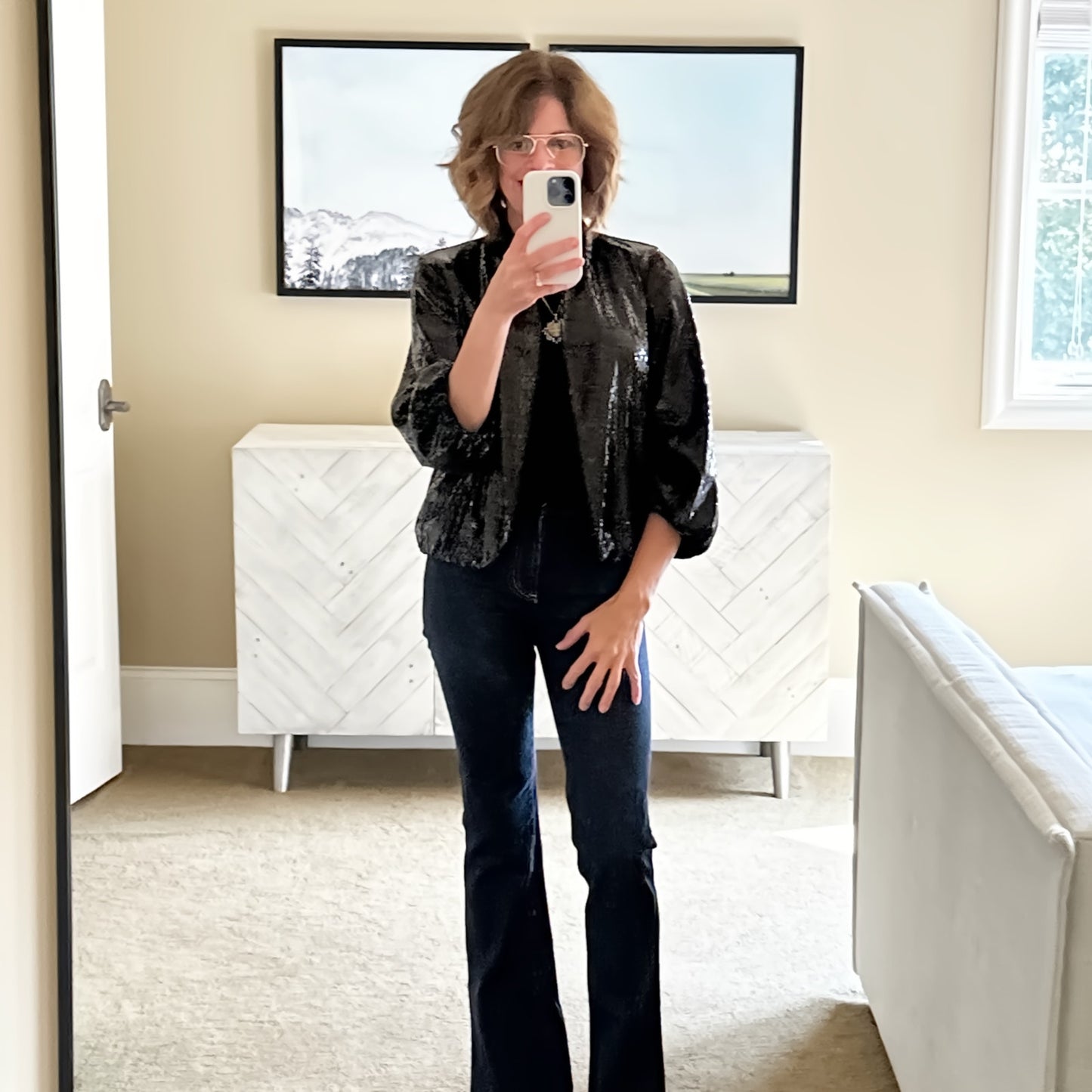 DIANE Von FURSTENBERG DVF Tonda Sequin Jacket 4|S