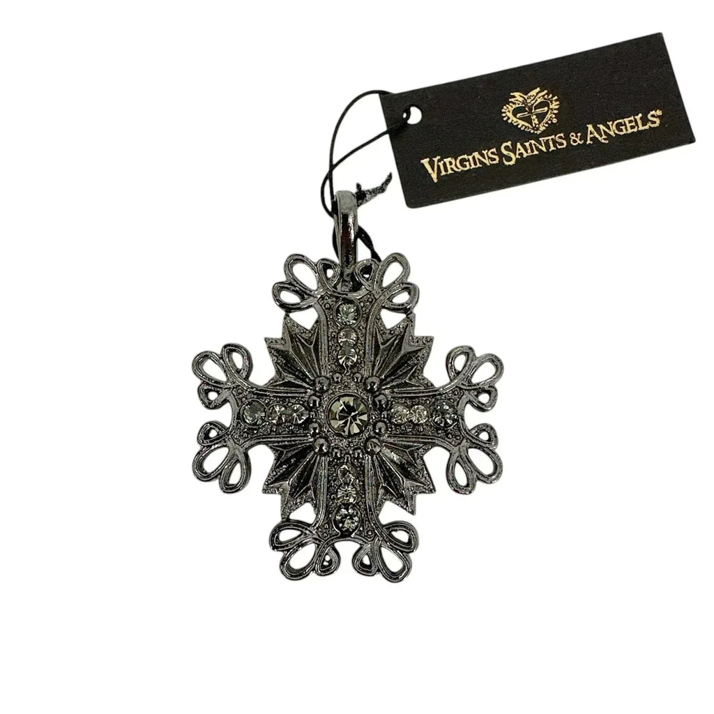 VIRGINS SAINTS & ANGELS VSA Electra Cross Medallion in Gunmetal - flyKAMP