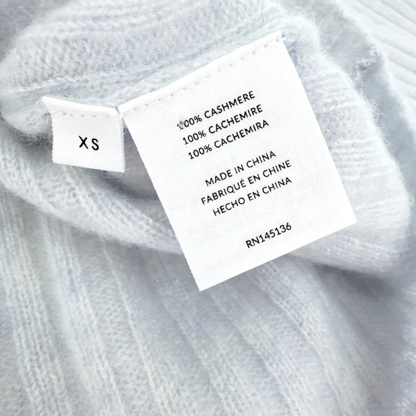 NAADAM Coastal Cashmere Cropped V-Neck Sweater XS - flyKAMP