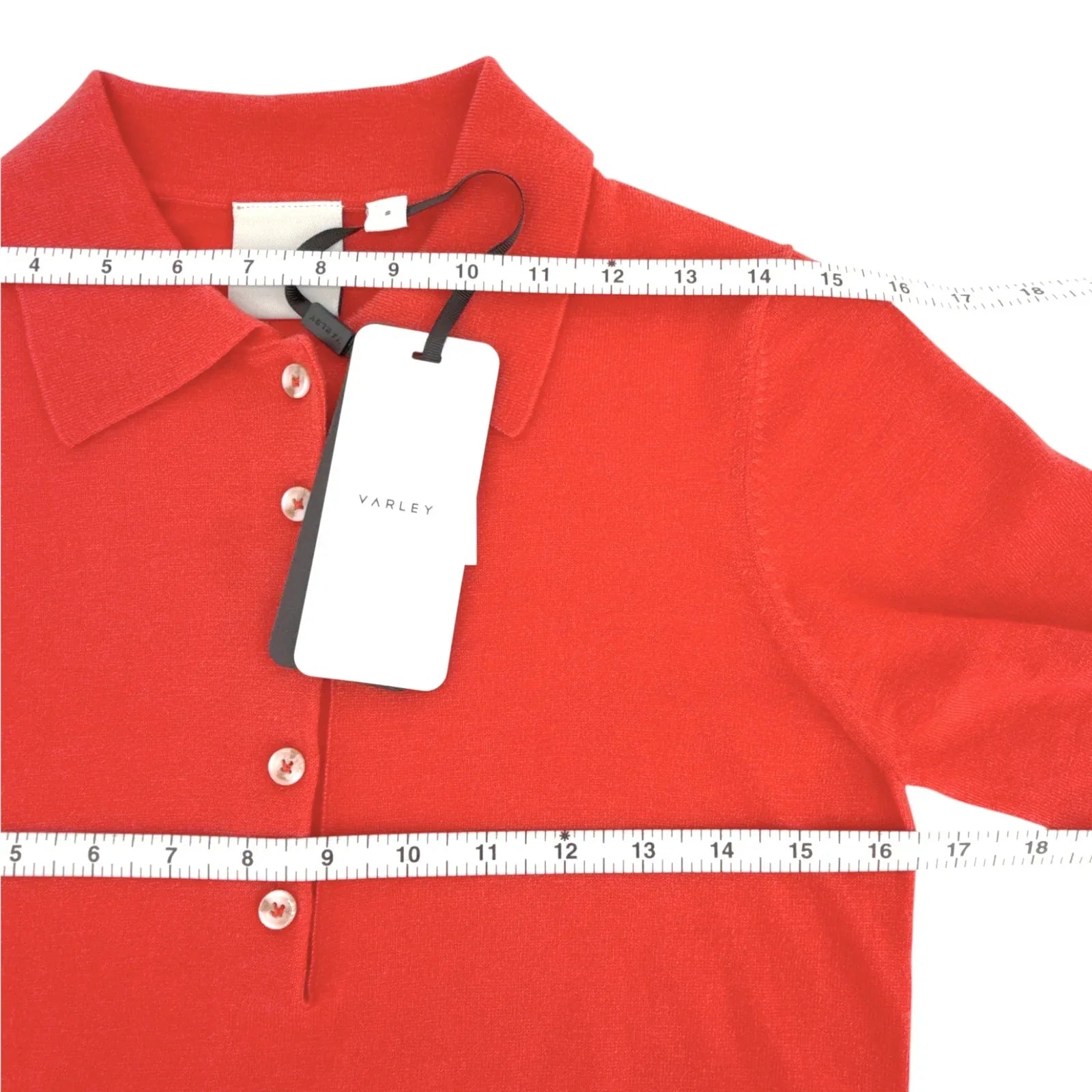 VARLEY Toni Polo Knit Tee in Poinsettia S - flyKAMP