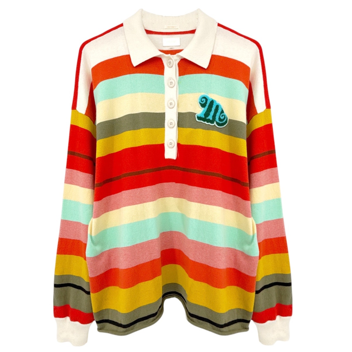 MOTHER The Penalty Kick Top in Rainbow XS