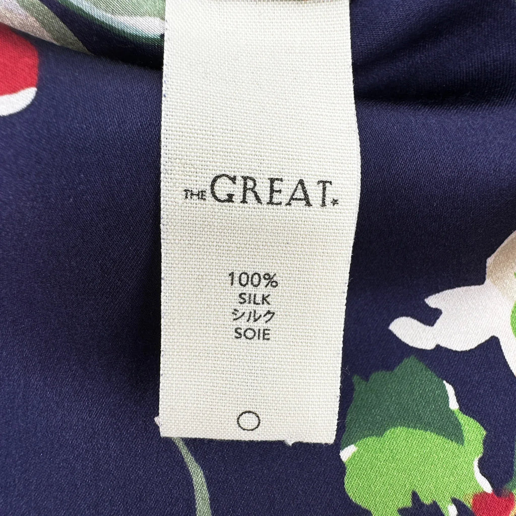 THE GREAT. The Boudoir Button Up Silk Shirt 0|XS - flyKAMP