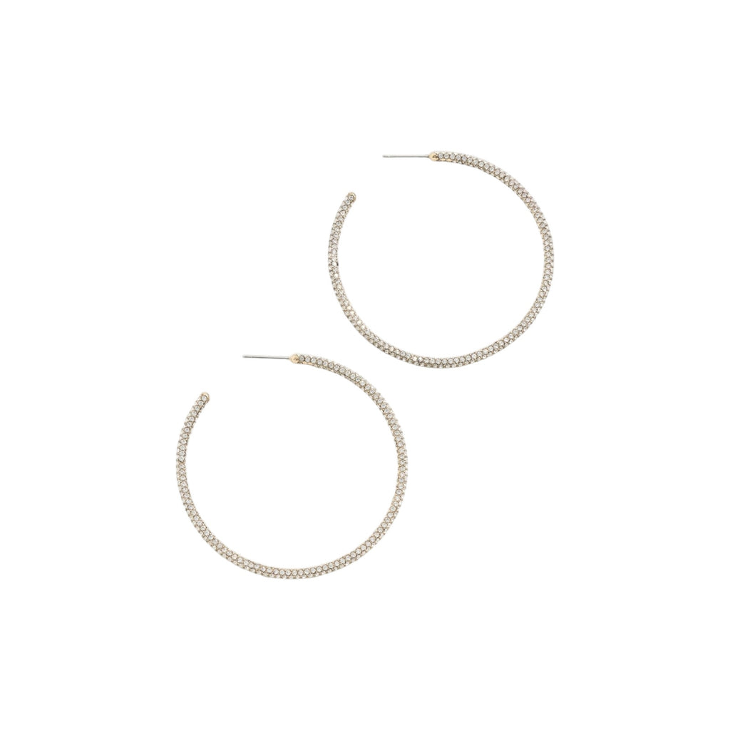 TORY BURCH Pavé Hoop Earrings Tory Burch