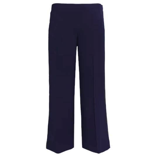 THEORY Terena B Rosina Crepe Cropped Wide Leg Pants in Navy 0