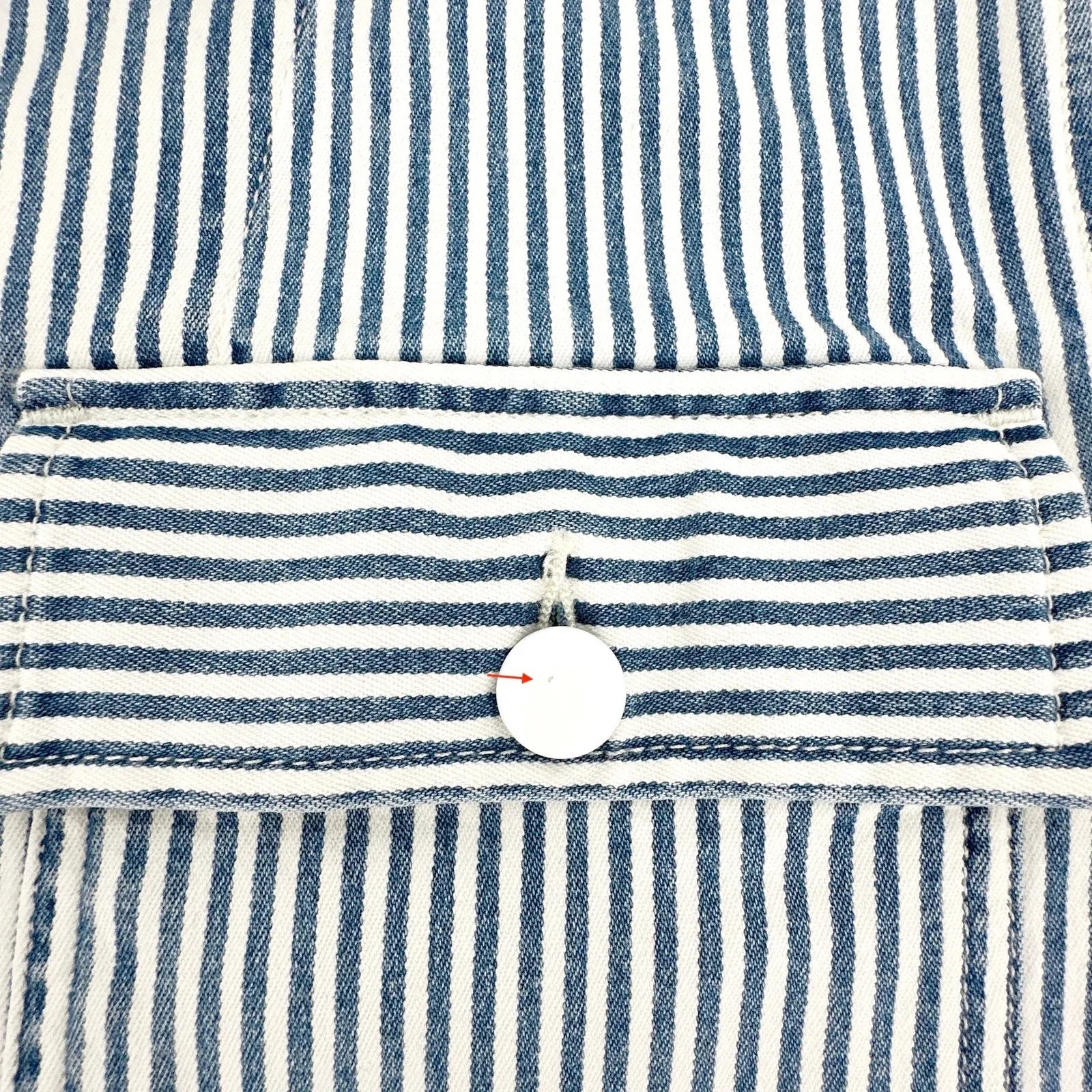 FRAME Engineer Striped Denim Shirt Jacket XS - flyKAMP
