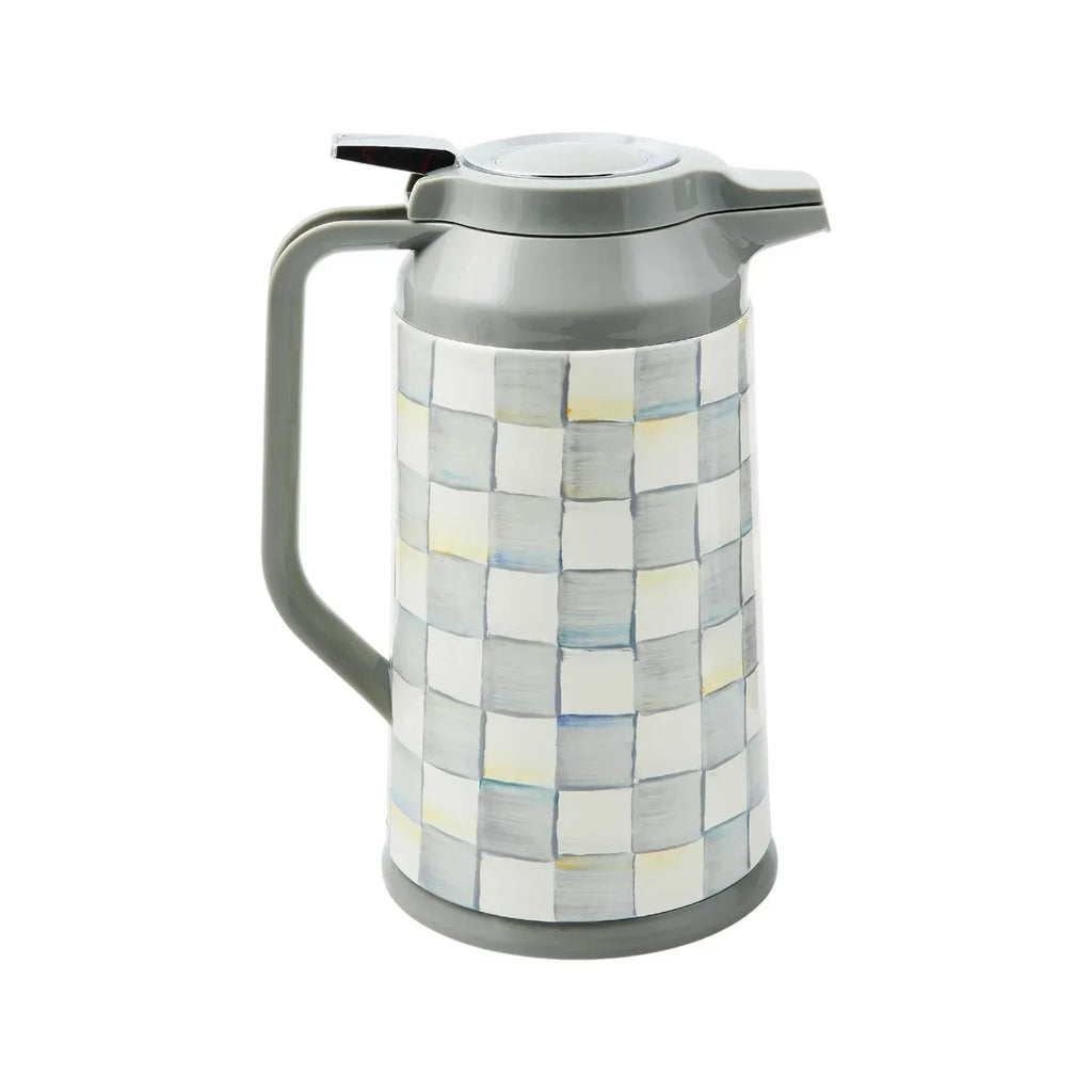 MACKENZIE-CHILDS Sterling Check Coffee Carafe in Sterling Check - flyKAMP