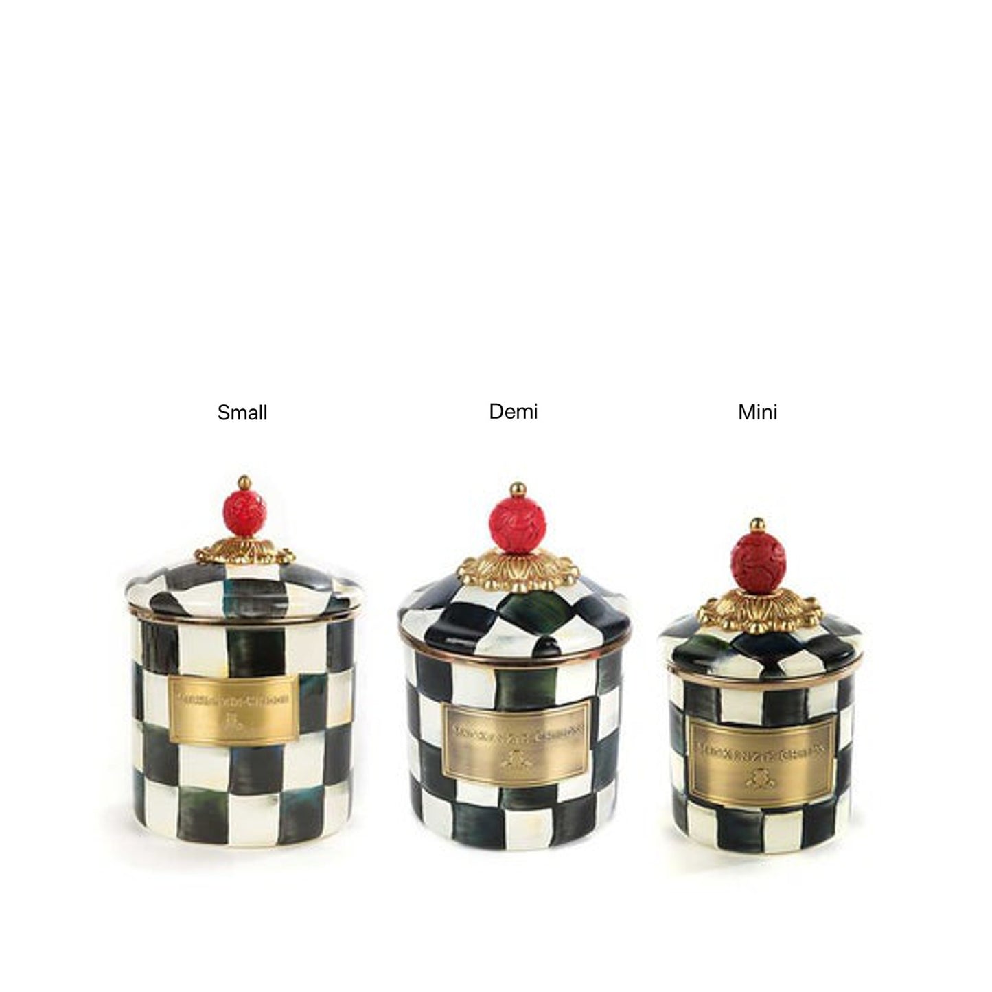 MACKENZIE-CHILDS Courtly Check Canister Small