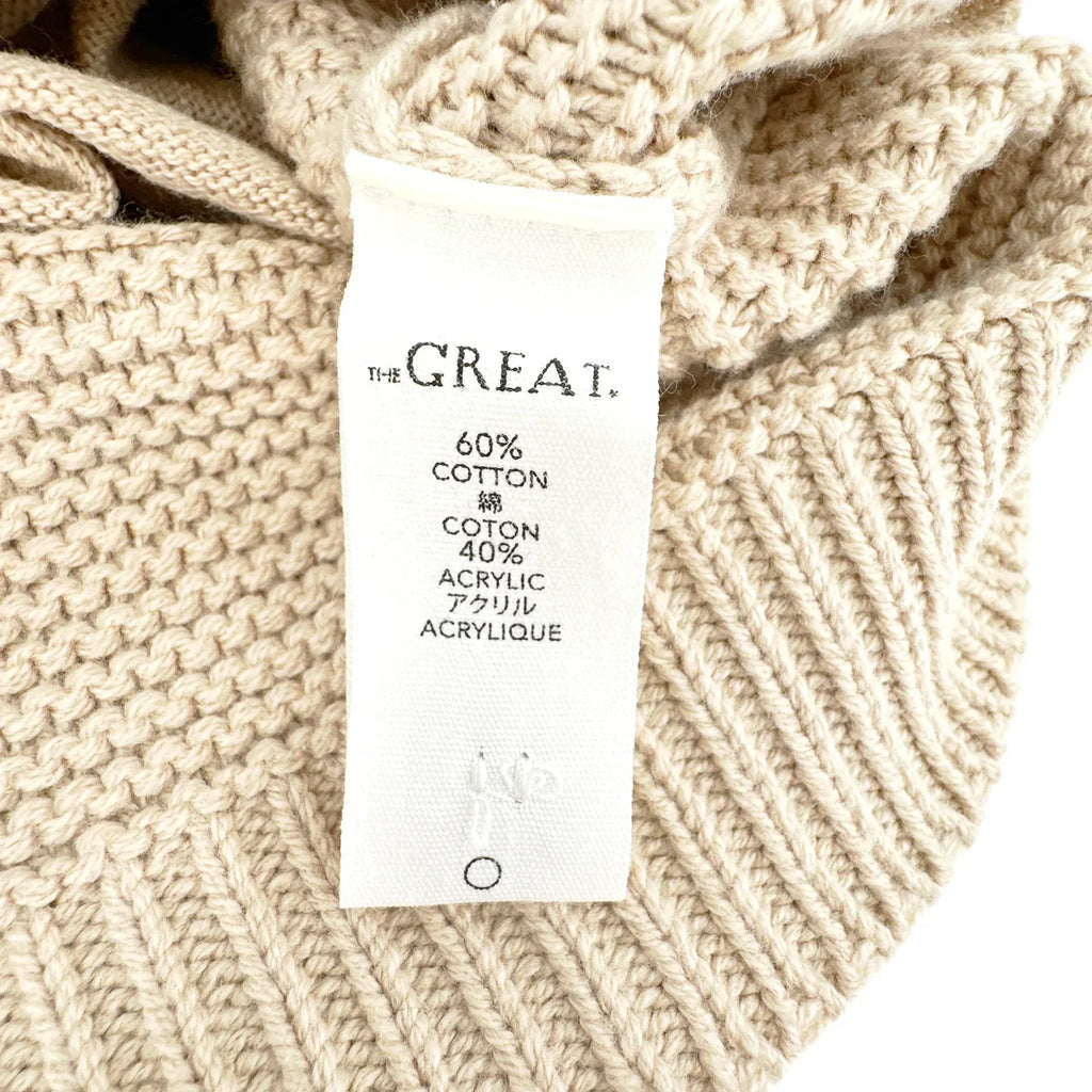 THE GREAT. The Varsity Cardigan Gold Shimmer 1|S - flyKAMP