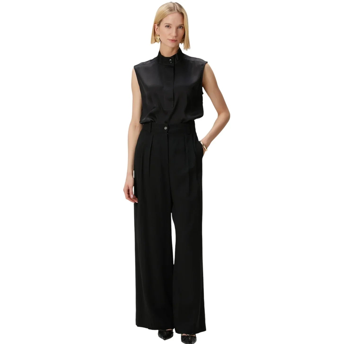 ANINE BING Geneva Top in Black in XS - flyKAMP