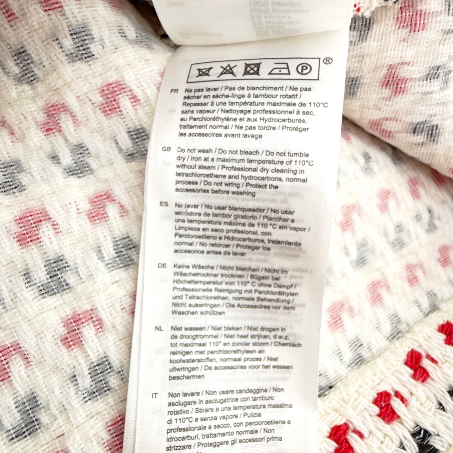 MAJE Irona Tweed Skort in Ecru, Red, & Navy FR36|S